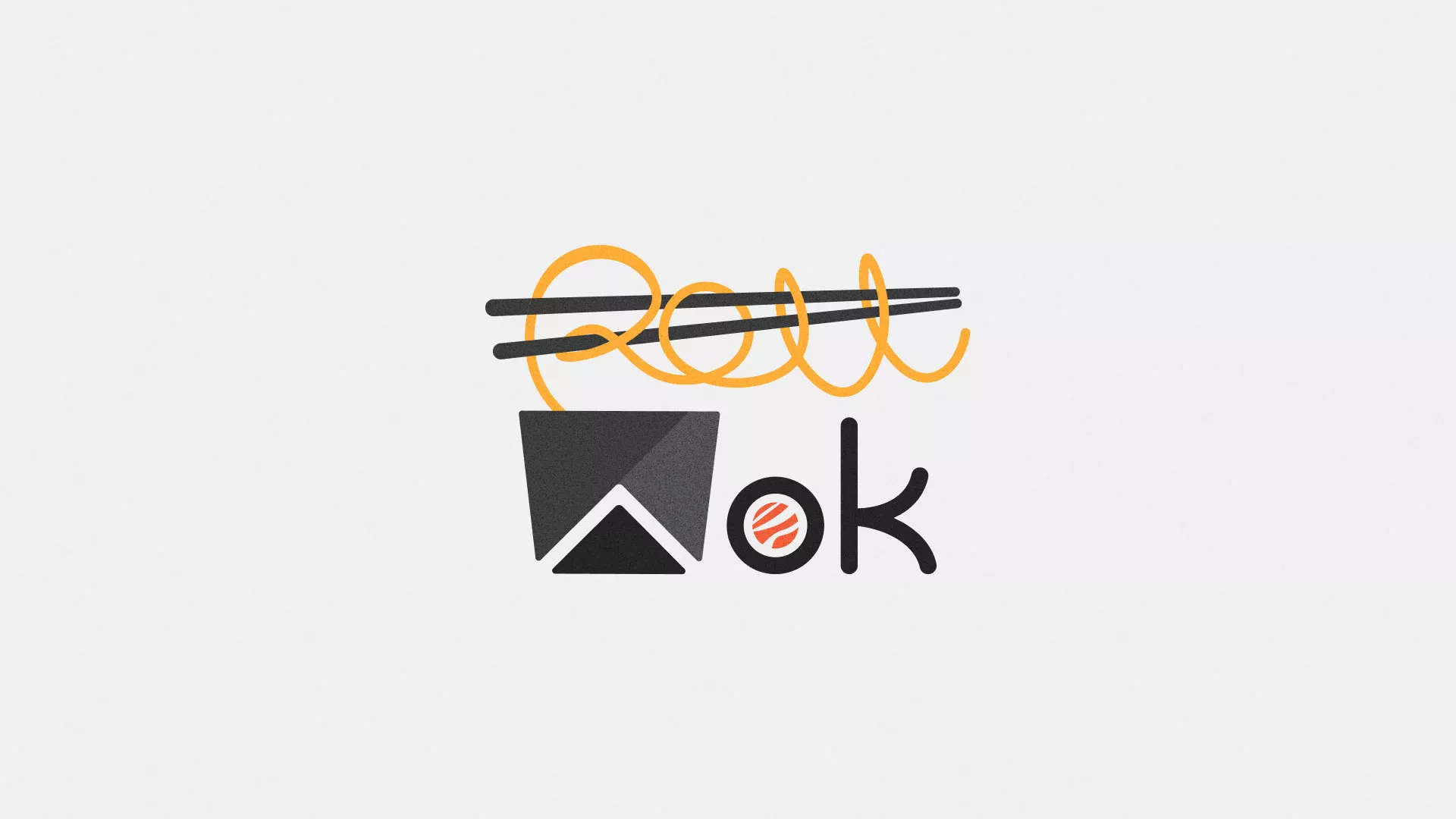Разработка логотипа суши-бара «Roll Wok Club» в Находке