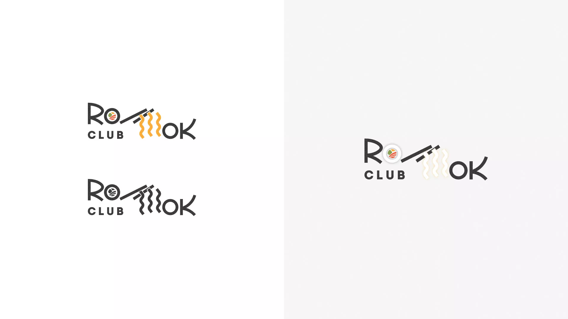 Создание логотипа суши-бара «Roll Wok Club» в Находке
