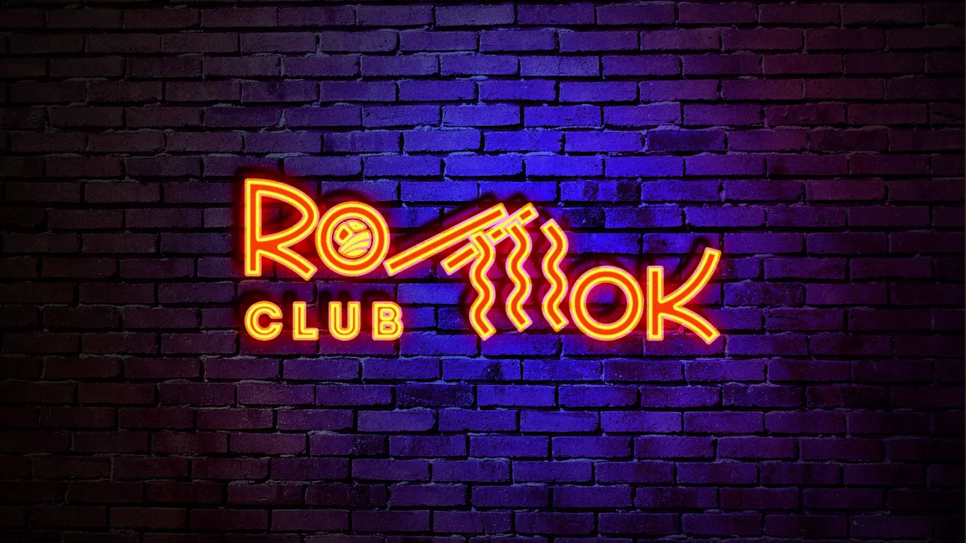Разработка светящейся интерьерной вывески суши-бара «Roll Wok Club» в Находке