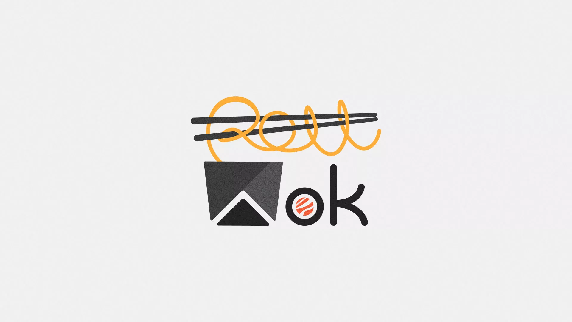 Разработка логотипа в Находке для суши-бара «Roll Wok Club»